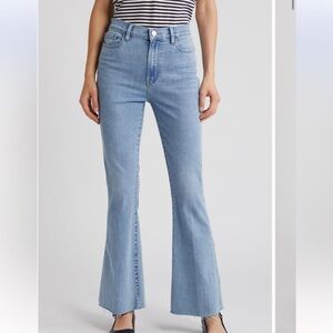 NWT Frame Le Easy Flare High Rise Raw Hem in Babitz